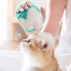 moopom Bath Brush Scrubber Soft Silicone Pet Shower Grooming Shampoo Massage Dispenser For Short Long Haired Dogs And Cats (Blue+Pink) - Image 4