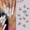 Emlimny 16PCS Nail Art Charms 8 * Clear + 8 * Pink Planet Nail Charms 3D Shiny Nail Supplies with Rhinestones Saturn Shape Nail Accessories for Women Nail Decoration DIY Design Nail Gem - Image 4