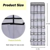 24 Large Over the Door Shoe Organizer, Hanging shoe Organizer with Mesh Pockets, Hanging Shoe rack Storage Shoe Holder for Closet Hanger, Size 60 x 21 inch, White - Image 2