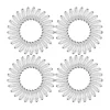 Wusi Holiday Gift Spiral Hair Ties | Coil Hair Ties | Phone Cord Hair Ties | Ponytail Hair Coils No Crease - 4 pcs | Transparent - Image 3