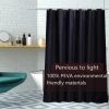 Black Plastic Shower Curtain Liner, 72x72 Inch Thin Lightweight Black Plastic Bathroom Shower Showroom Inner Curtain with Rustproof Metal Grommet Holes and Weighted Magnets - Image 4