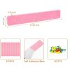 Felt Pin Board,Holytech Bar Strips Bulletin Board,Notice Board Self Adhesive Cork Board for Walls with 50 Push Pins for Paste Notes, Photos, Schedules (Multi- Purple) - Image 2