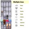 24 Large Over the Door Shoe Organizer, Hanging shoe Organizer with Mesh Pockets, Hanging Shoe rack Storage Shoe Holder for Closet Hanger, Size 60 x 21 inch, White - Image 3