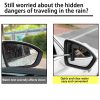 Emlimny Car Rearview Mirror Wiper, Retractable Auto Glass Squeegee, Water Cleaner with Telescopic Long Rod, Portable Cleaning Tool for All Vehicles(Black) - Image 3