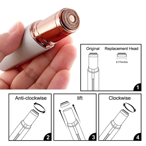 Emlimny Facial Hair Remover Replacement Heads Compatible with Flawless Facial Hair Removal Tool Good Blade Heads - Image 4