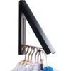 Clothes Drying Rack, Laundry Racks for Drying Clothes, Wall Mounted Retractable Clothes Hanger for Laundry Room, Garage, Indoor & Outdoor Use, Aluminum (1 Racks, Black)