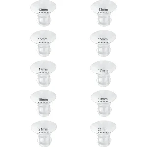 Flange Inserts 13/15/17/19/21mm 10PC,Compatible with Momcozy S12 Pro/S9 Pro/S12/S9 Wearable Brseastpump Cup,for Medela/Spectra/Bellaaby/TSRETE 24mm Shields/Flange
