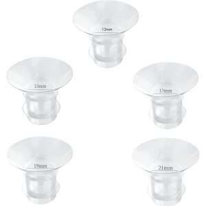 Flange Inserts 13/15/17/19/21mm 5pcs,Suitable for Medela,Spectra 24mm Shields/Flanges,Compatible with Momcozy S12 Pro/S9 Pro/S9/S12 Wearable Breast Pump,Reduce 24mm Tunnel Down to Correct Size