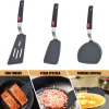 Silicone Spatula Turner, Holytech 3 Pcs Heat Resistant Spatula for Cooking, Large Flexible Kitchen Utensils BPA Free Rubber Spatula Set for Egg, Pancake, Fish, Burger