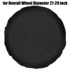 PVC Leather Spare Tire Wheel Cover for Car Truck SUV Camper Trailer Universal Fit RV JP FJ, R15 Black (for Overall Wheel Diameter 27-29 inch)