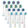 Rongsi Replacement Brush Heads for Oral B Compatible Electric Toothbrush Heads, Includes 4 Precision, 4 Floss, 4 Cross and 4 White - 16 Pack