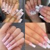 Emlimny 16PCS Nail Art Charms 8 * Clear + 8 * Pink Planet Nail Charms 3D Shiny Nail Supplies with Rhinestones Saturn Shape Nail Accessories for Women Nail Decoration DIY Design Nail Gem - Image 3