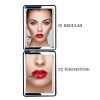 Sherry Compact Vanity Mirror for Men, Women and Girls, Black Travel Makeup Mirrors for Handbag Pocket Wallet Purse, Portable Double-Sided Magnifying Cosmetic Mirror for Daily, Work, Business - Image 4