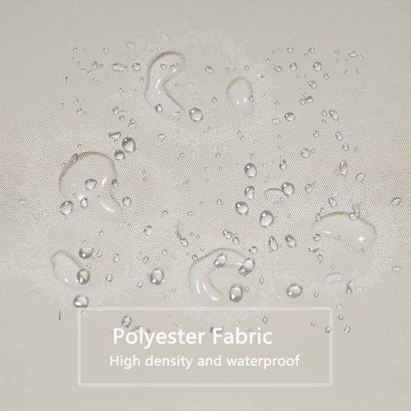 Emlimny Clear Shower Curtain Liner Light Weight PEVA, Shower Liner 72x72 Inches, Waterproof, No Chemical Smell with 12 Plastic Grommets for Bathroom Shower Curtain (Beige) - Image 2
